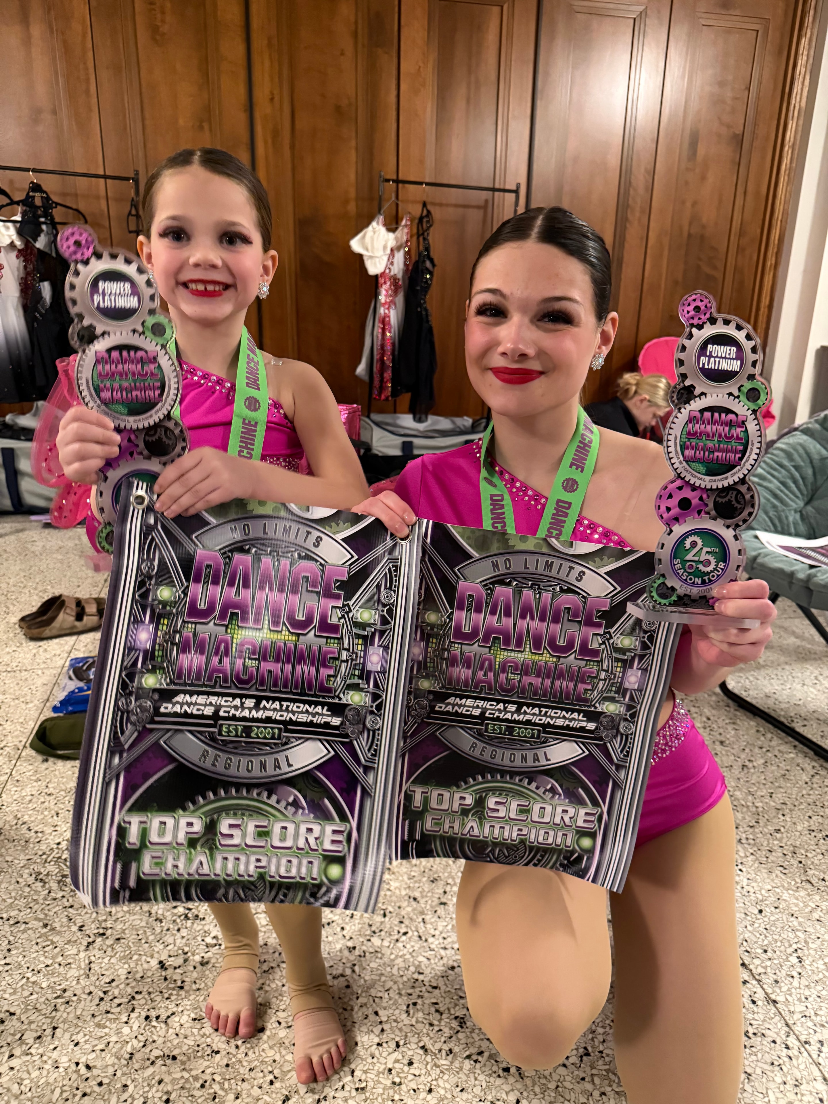 Two Turn Out Dance Academy performers holding top score awards
